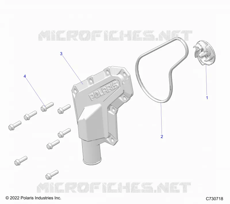 MOTOR, WATERPUMP IMPELLER AND COVER