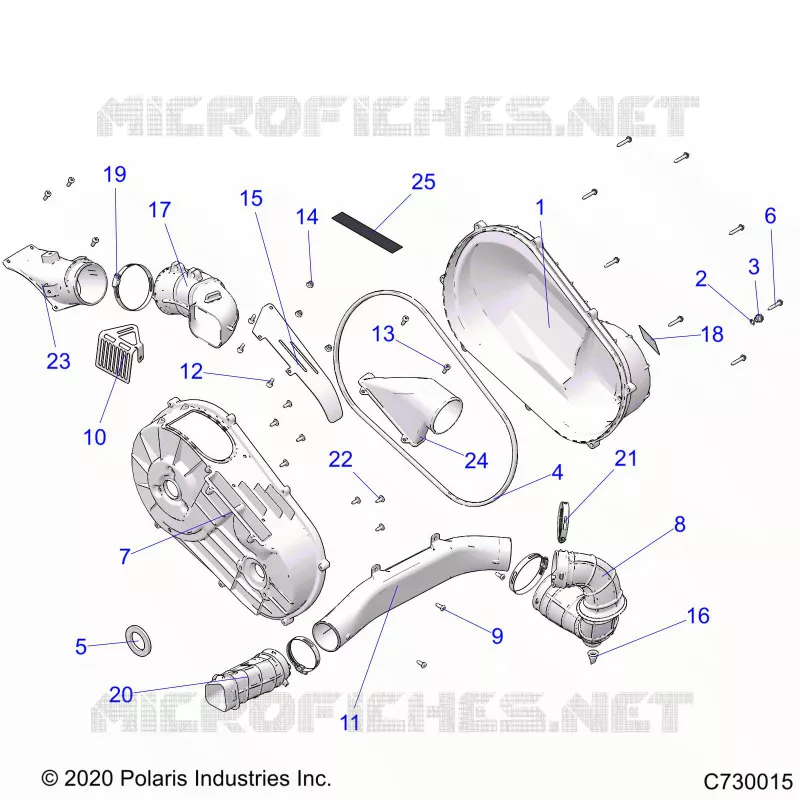 TREN, CLUTCH COVER AND DUCTING