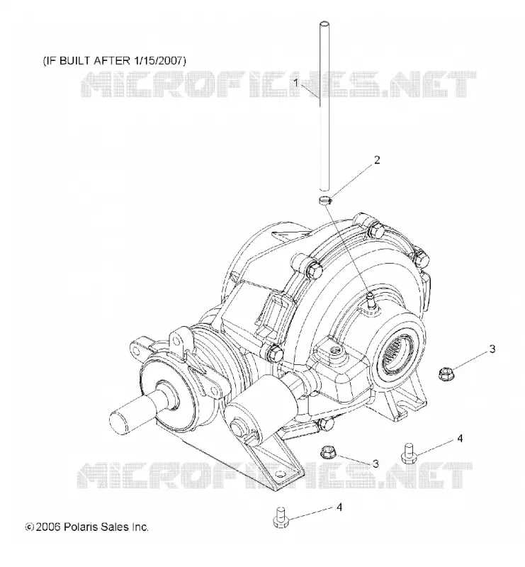 CAJA DE ENGRANAJES, MOUNTING, REAR (BUILT AFTER 1/15/07)