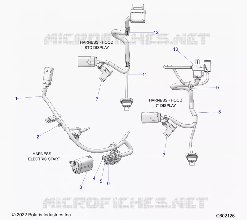 ELECTRICA, WIRE HARNESS, HOOD, ELEC. START