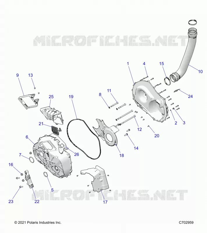 TREN, CLUTCH COVER AND DUCTING