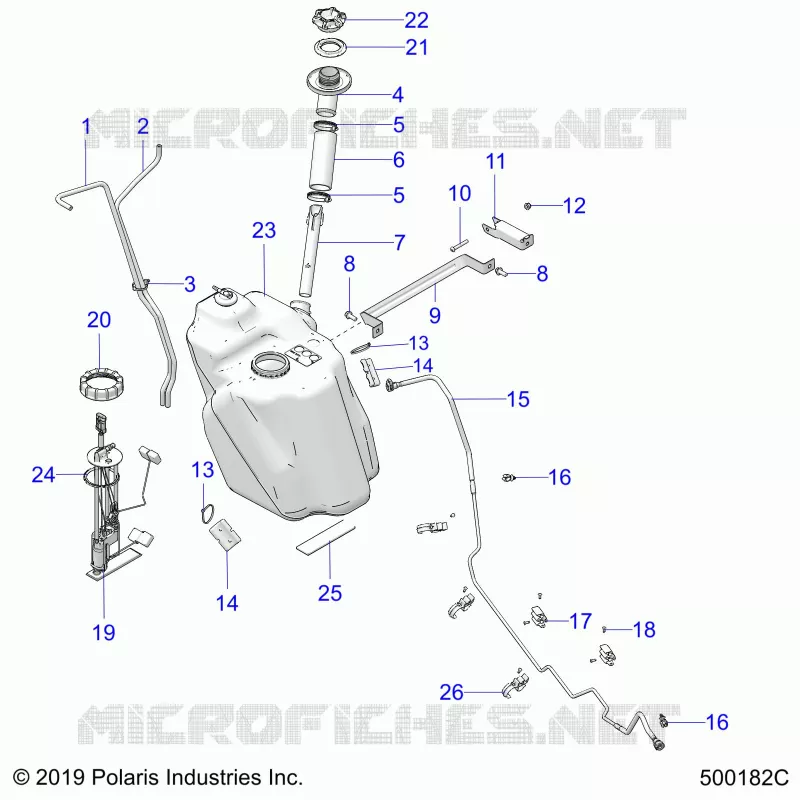 SISTEMA DE COMBUSTIBLE, FUEL TANK ASM.