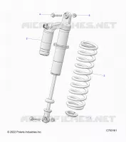SUSPENSION, REAR MONTAJE DE DESCARGA