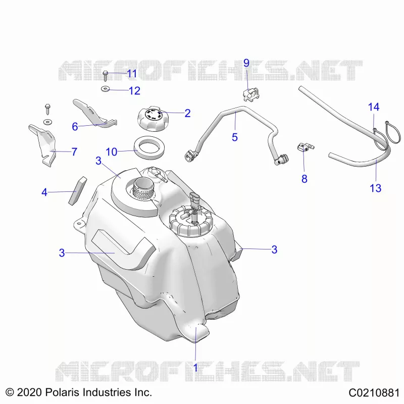 SISTEMA DE COMBUSTIBLE, FUEL TANK ASM.
