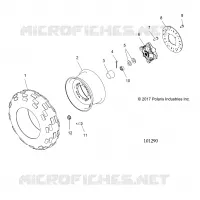 RUEDAS, FRONT TIRE AND BRAKE DISC