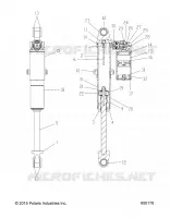 SUSPENSION, SHOCK TRASERO TRACK, HI LO ADJ.