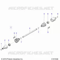 DRIVE TRAIN, TRANSMISION DELANTERA SHAFT