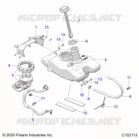 SISTEMA DE COMBUSTIBLE, FUEL TANK ASM.