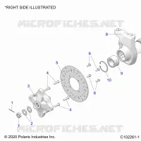 SUSPENSIÃ“N DELANTERA HUB, CARRIER, AND BRAKE DISC