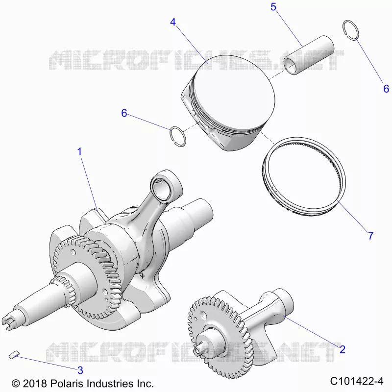 ENGINE, CIGUEÑAL, PISTON AND BALANCE SHAFT
