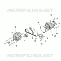 ENGINE, ALTERNADOR AND COMPRESSOR