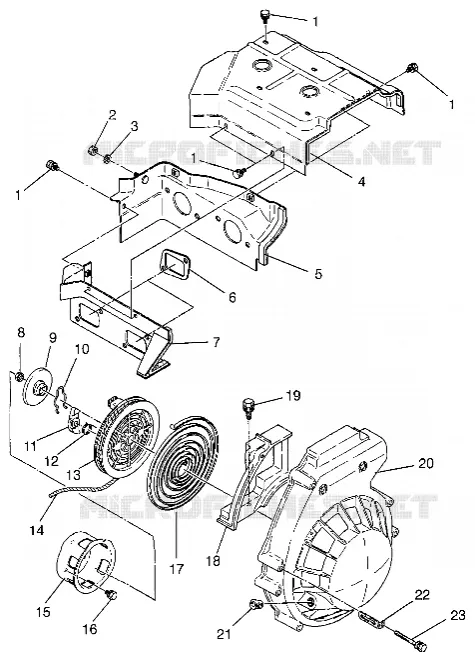 VENTILADOR CAJA   RETROCESO LITE TOURING 0983133 and EUROPEAN LITE TOURNG E9831 (4941934193C010)