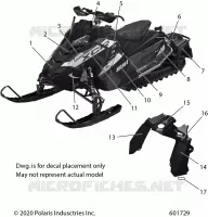 ETIQUETAS, POLARIS BLUE SIDE PANEL W/BLK ACCENT MODEL