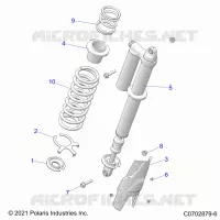 SUSPENSION, REAR MONTAJE DE DESCARGA, STANDARD/PREMIUM