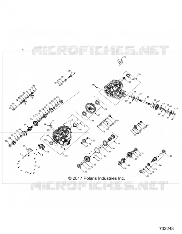 DRIVE TRAIN, PRINCIPAL GEARCASE INTERNALS