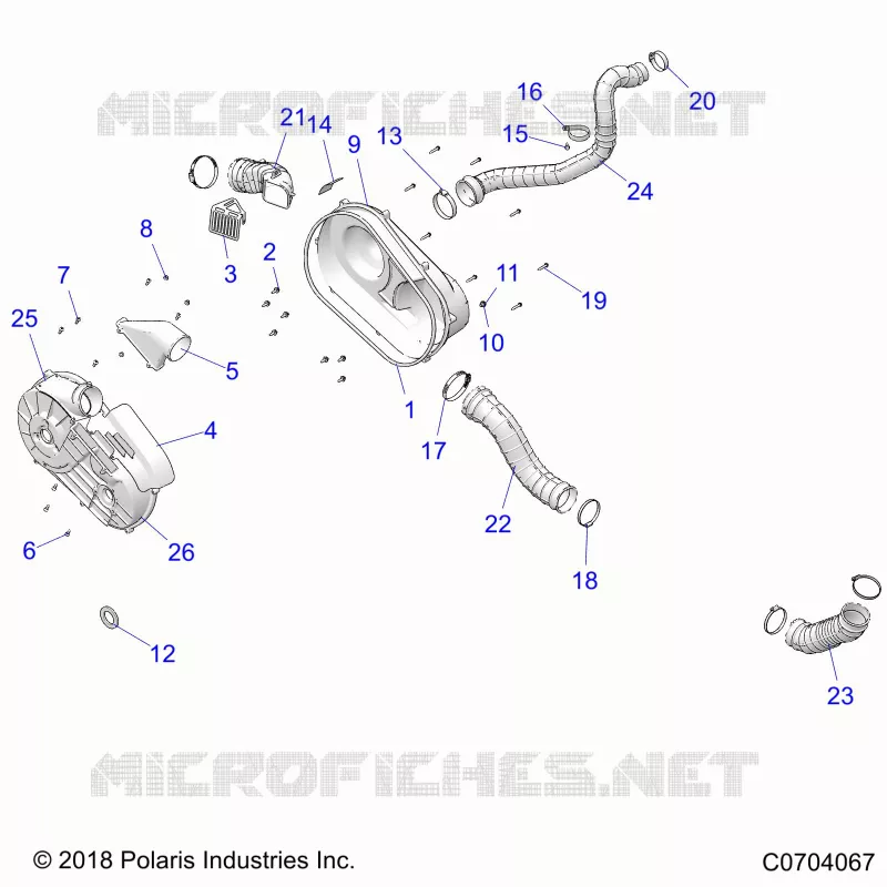 TREN, CLUTCH COVER AND DUCTING