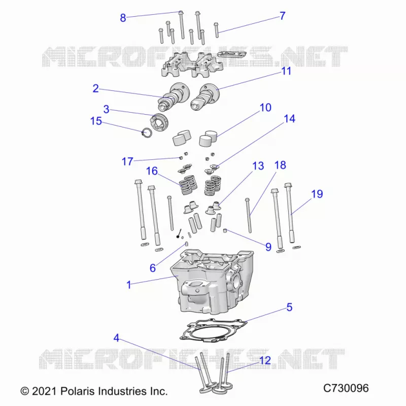 ENGINE, CULATA, CAMS AND VALVES