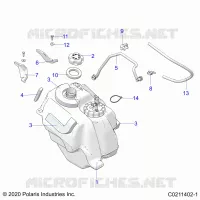SISTEMA DE COMBUSTIBLE, FUEL TANK ASM.