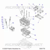 ENGINE, CYLINDER/CULATA ASM.
