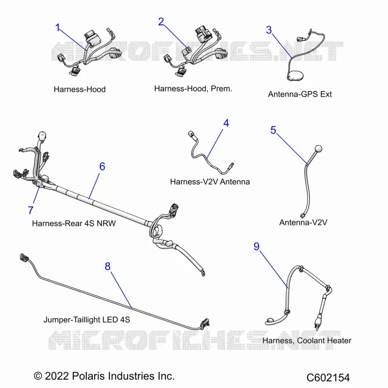 ELECTRICA, WIRE HARNESSES, HOOD/JUMPERS, GPS