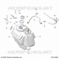 SISTEMA DE COMBUSTIBLE, FUEL TANK ASM.