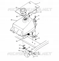 MONTAJE DEL DEPÓSITO DE COMBUSTIBLE Trail Boss W958527 (4930323032A011)