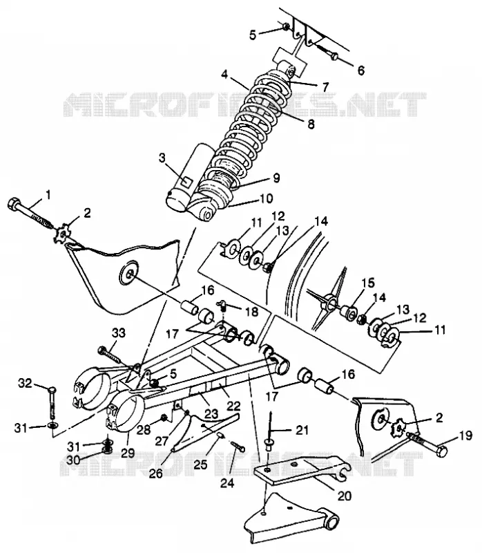 El balanceo del brazo y CHOQUE Scrambler 400L W97BC38C (4939893989B014)