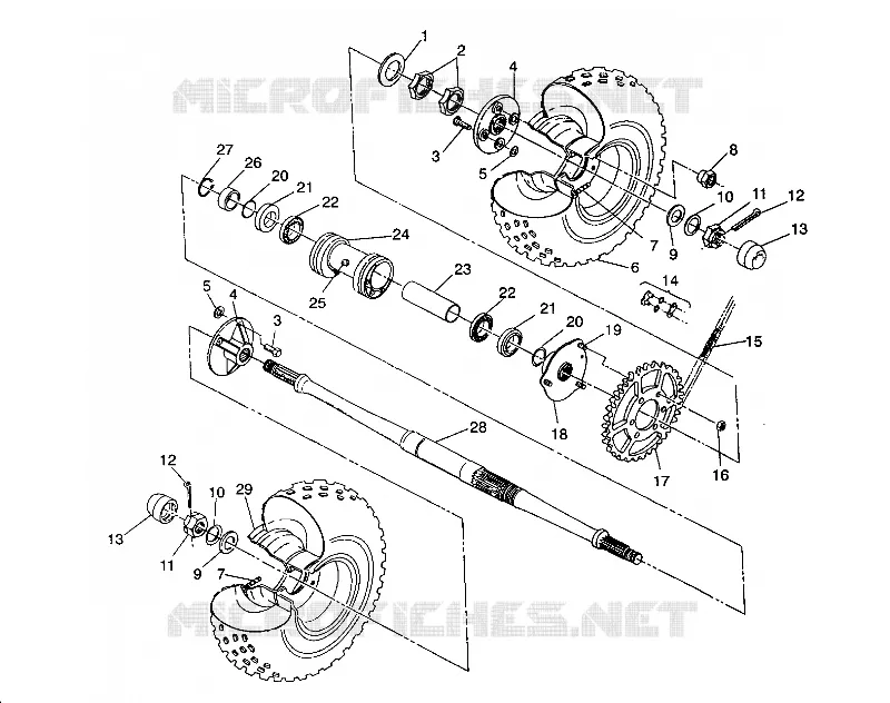 TRASERO conjunto de accionamiento RUEDA 2X4 350L W937539 (4924032403025A)