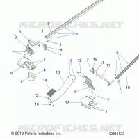 CHASSIS, PROTECCIÃ³N DEL EMBRAGUE, FOOTRESTS, TUNNEL GRIPS