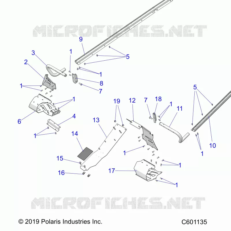 CHASSIS, PROTECCIÃ³N DEL EMBRAGUE, FOOTRESTS, TUNNEL GRIPS