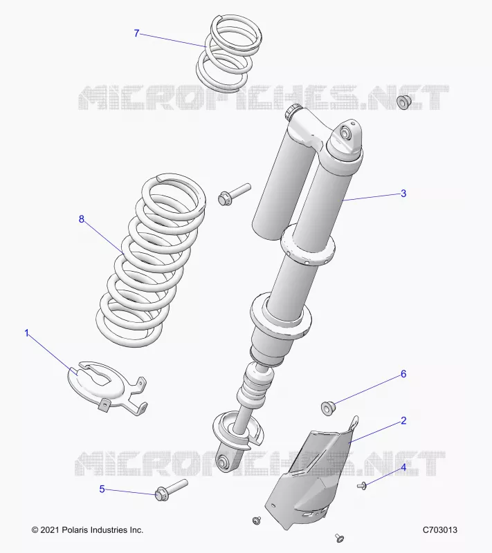 SUSPENSION, REAR MONTAJE DE DESCARGA, STANDARD/PREMIUM