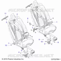 ASIENTO BELT MOUNTING, FRONT, 6 POINT