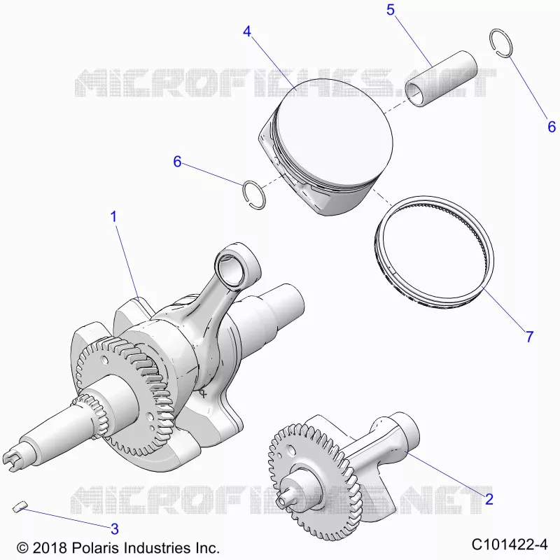ENGINE, CIGUEÑAL, PISTON AND BALANCE SHAFT