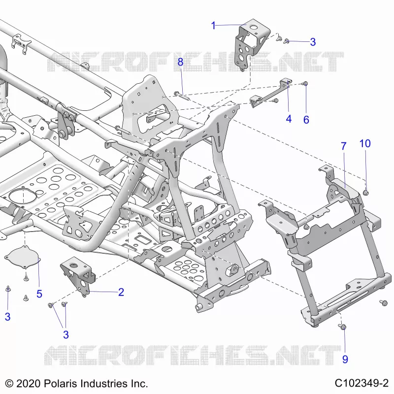CHASIS, FRONT CAB SUPPORTS