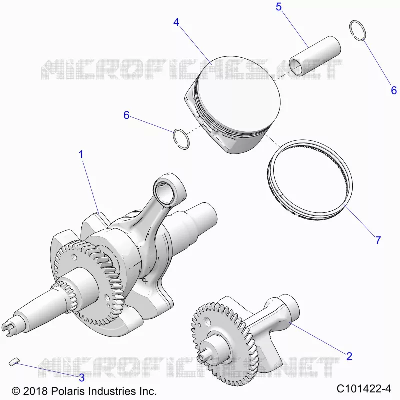 ENGINE, CIGUEÑAL, PISTON AND BALANCE SHAFT