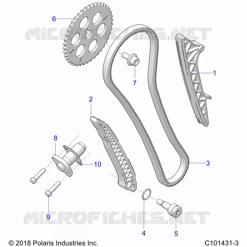 LA CADENA DE LEVAS AND TENSIONER