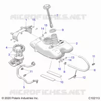 SISTEMA DE COMBUSTIBLE, FUEL TANK ASM.