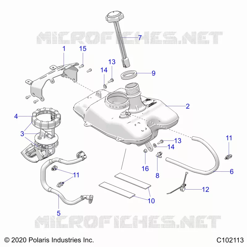 SISTEMA DE COMBUSTIBLE, FUEL TANK ASM.