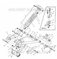 SWING ARM WELDMENT AND  SHOCK TRASERO ASSEMBLY (4913491349021A)