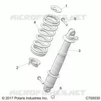 SUSPENSION, REAR MONTAJE DE DESCARGA