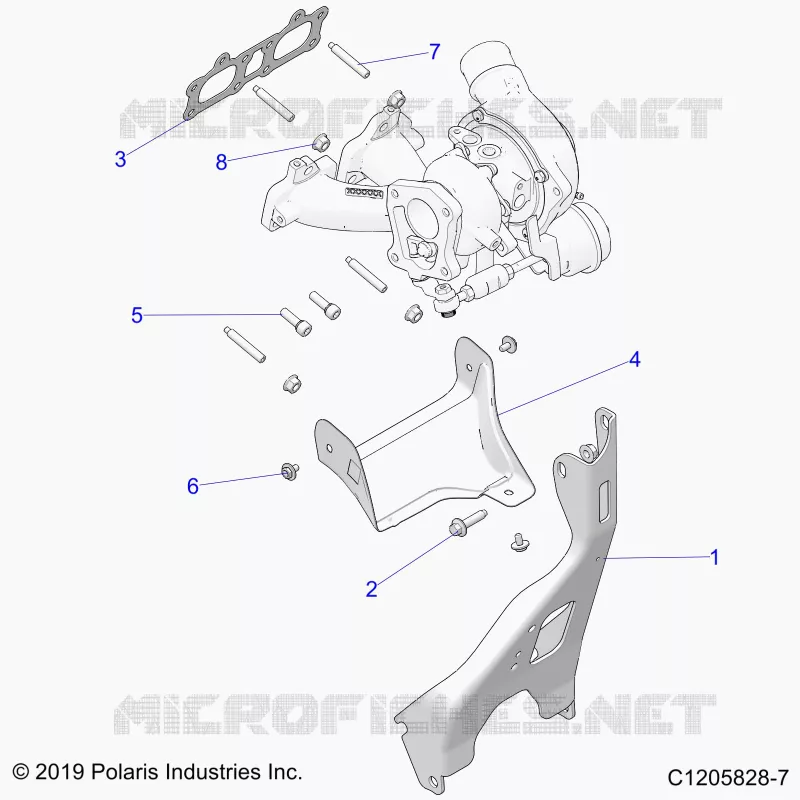 ENGINE, TURBO CHARGER MOUNTING
