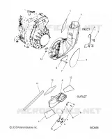 MOTOR, AIR INLET and OUTLET DUCTS
