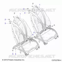 ASIENTO BELT MOUNTING, REAR, 6 POINT