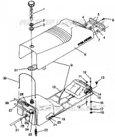 ASIENTO Y tanque de gas ASAMBLEA 500 EFI 0942774 and EFI SKS 0942574 (4924982498002A)