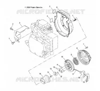 ENGINE, ARRANQUE DE RETROCESO AND BLOWER HOUSING