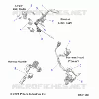 ELECTRICA, WIRE HARNESS, HOOD, ELEC. START