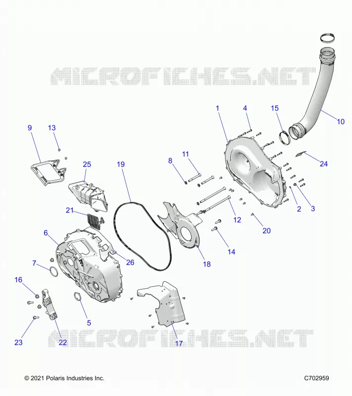 TREN, CLUTCH COVER AND DUCTING