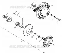 accionado de embrague Sport 400L W97BA38C and Trail Blazer W97BA25C (4940124012B014)