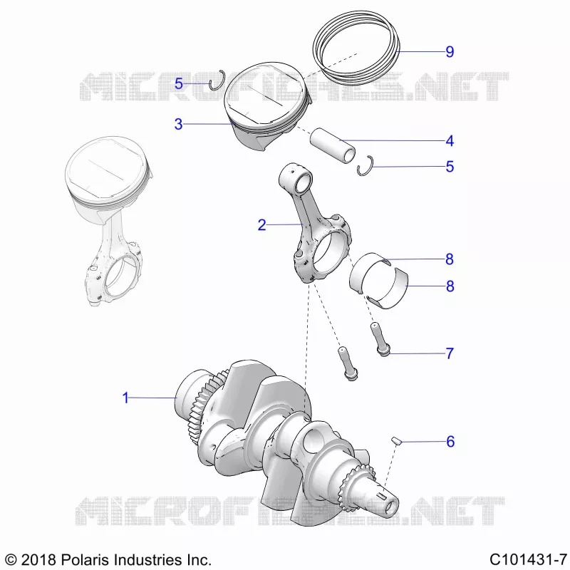 ENGINE, CIGUEÑAL AND PISTON