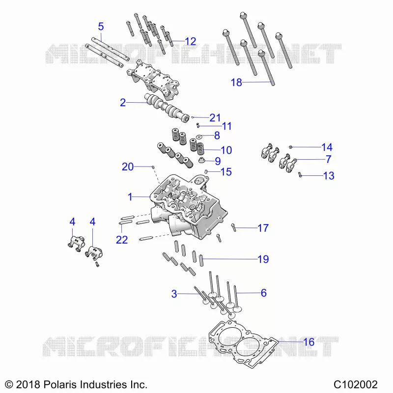 ENGINE, CULATA, CAM AND VALVES